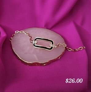 Elegant Gold Chain Bracelet with Crystal Accents